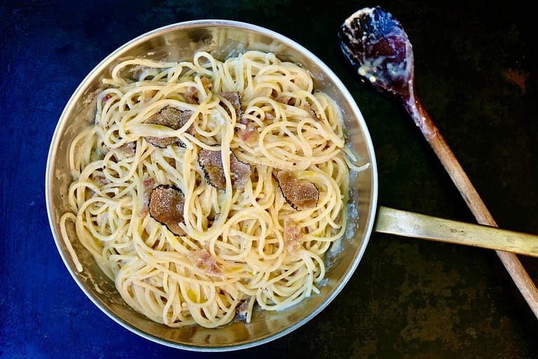 truffle carbonara spaghetti