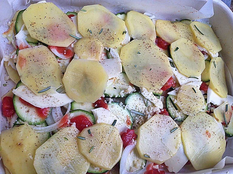 baked vegetables Italian style gratin