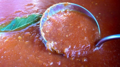 A note about pasta sauce: no swimming!